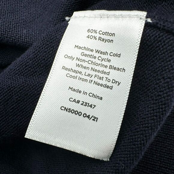 TALBOTS Plus Women's 3X Soft Light Sweater Navy Blue Colorful Hearts Pullover‎ - Picture 5 of 9